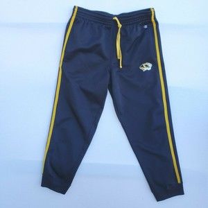 Vintage Women's Champion Track Joggers Mizzou Tigers Black & Gold Pockets
